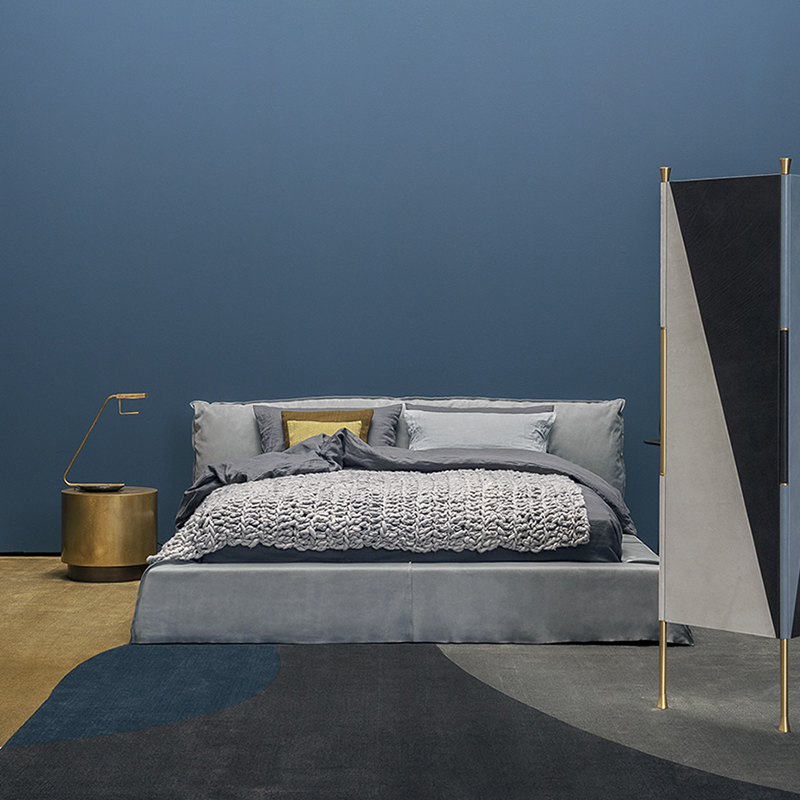 Olasz minimalista designer csúcsminőségű mester king méretű ágy modern queen kettős ágy bőrágy